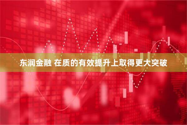 东润金融 在质的有效提升上取得更大突破
